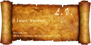 Liess Verner névjegykártya